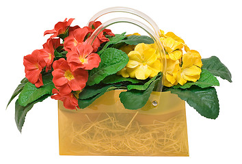 Image showing Bag with Flowers (Path Included)