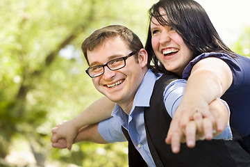 Image showing Young Couple Having Fun in the Park