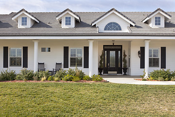 Image showing Newly Constructed Modern House Facade