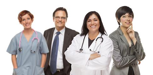 Image showing Group of Medical and Business People on White
