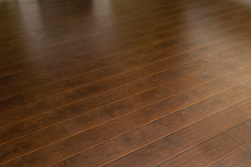 Image showing Newly Installed Brown Laminate Flooring in Home