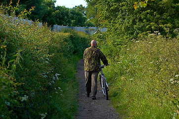 Image showing Tired Cyclist