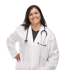 Image showing Attractive Female Hispanic Doctor or Nurse