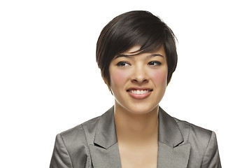 Image showing Pretty Mixed Race Young Adult on White