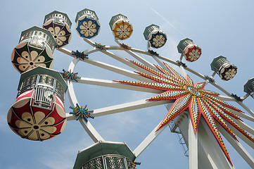 Image showing Ferris wheel against blue sky