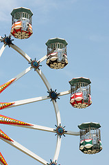 Image showing Ferris wheel against blue sky