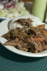 Image showing lomo saltado peruvian steak