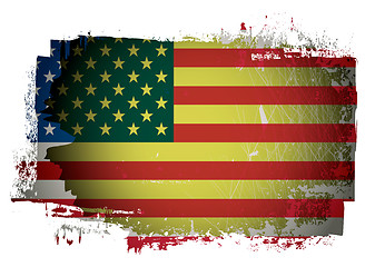 Image showing Old American flag