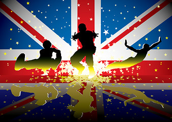 Image showing British flag sports figures