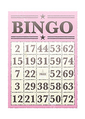 Image showing bingo card