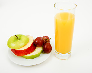 Image showing apple and orange juice