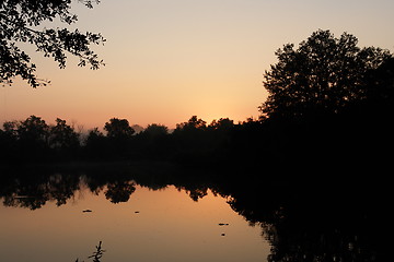 Image showing lake at sunrise