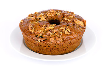 Image showing Honey cake with nuts.