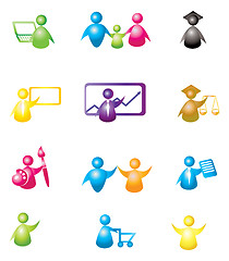 Image showing Set of people icons 