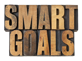 Image showing smart goals in wood type