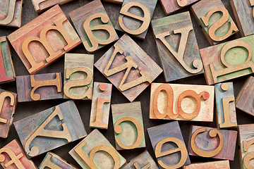 Image showing wood printing blocks background