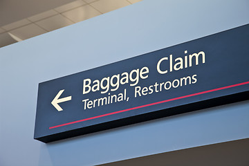 Image showing baggage claim sign