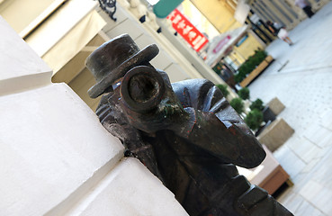 Image showing Sculpture Paparazzi in Old Town, Bratislava