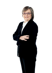 Image showing Confident senior corporate woman posing