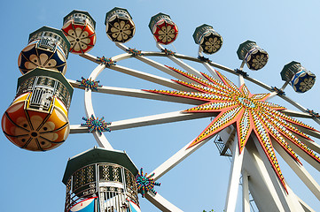 Image showing Ferris wheel against blue sky