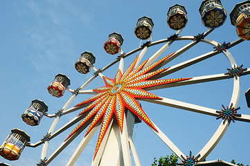 Image showing Ferris wheel against blue sky