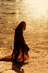 Image showing Girl on the beach