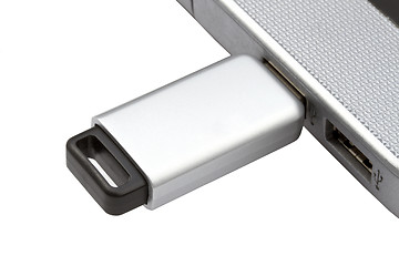 Image showing USB Flash Drive and Laptop