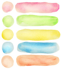 Image showing Watercolor elements