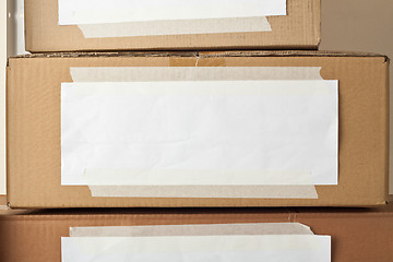 Image showing Cardboard boxes