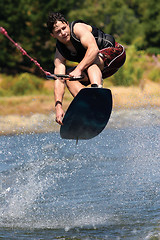 Image showing Boy Wakeboarding
