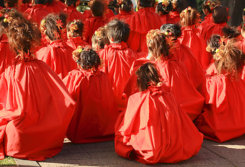 Image showing Red dancers