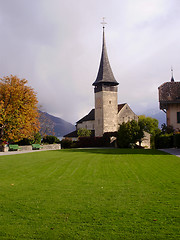 Image showing Spiez Castle in Spiez, Switzerland.