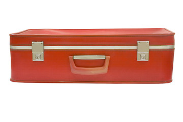 Image showing Old red suitcase