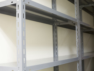 Image showing Metal shelves