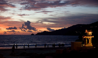 Image showing Sunset on Patong Beach