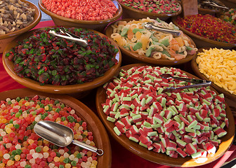 Image showing Bowls of candy