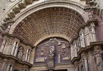 Image showing Palma cathedral doorway