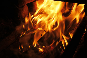 Image showing Fire at night