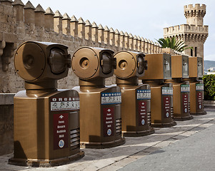 Image showing Recycling bins, Majorca