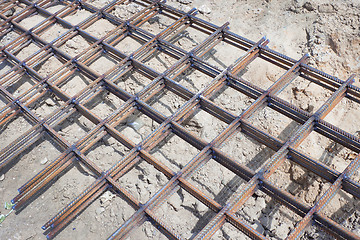 Image showing The lattice of rebar