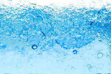 Image showing Background of Blue Bubbles Underwater