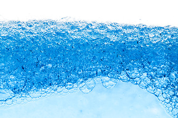 Image showing Background of Blue Bubbles Underwater