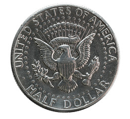 Image showing Macro image of one dollar US coin