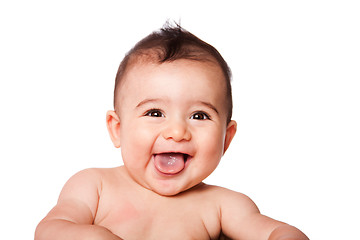 Image showing Happy laughing baby face