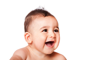 Image showing Happy laughing baby face