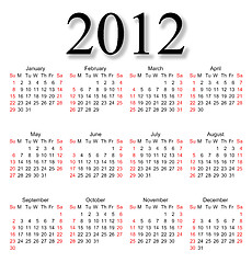 Image showing Great calendar for 2012