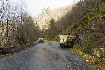 Image showing run-down road in rural landscape