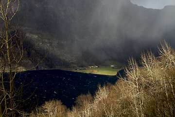 Image showing valley in norway in changeful weather