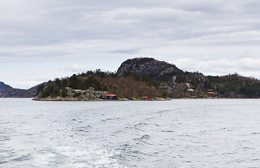 Image showing landscape in norway - coastline in fjord