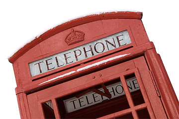 Image showing British Phone Box w/ Path (Close View)